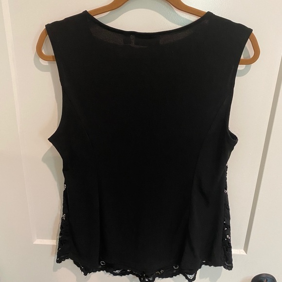 New York & Company Black Lace Tank Top Size M - Picture 4 of 4